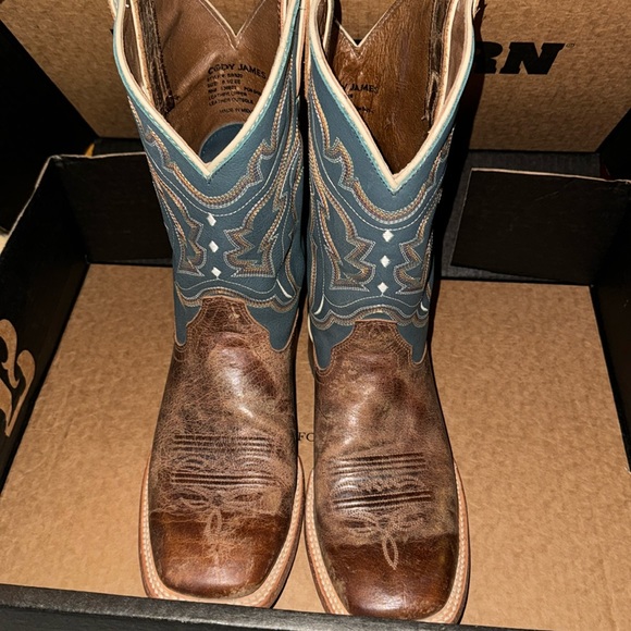 Cody James Western Cowboy Square Toe Boots Size 8.5 - Picture 4 of 8